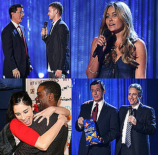 Lauren Conrad, Justin Timberlake, Jon Stewart, Stephen Colbert at MTV Upfront Presentation NYC Lauren Conrad, Justin Timberlake, Jon Stewart, Stephen Colbert at MTV Upfront Presentation NYC