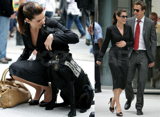 Photos of Sandra Bullock and Ryan Reynolds on the Set of The Proposal in NYC Photos of Sandra Bullock and Ryan Reynolds on the Set of The Proposal in NYC