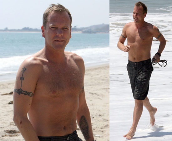 Photos Of Shirtless Kiefer Sutherland Running On Malibu Beach My Xxx Hot Girl