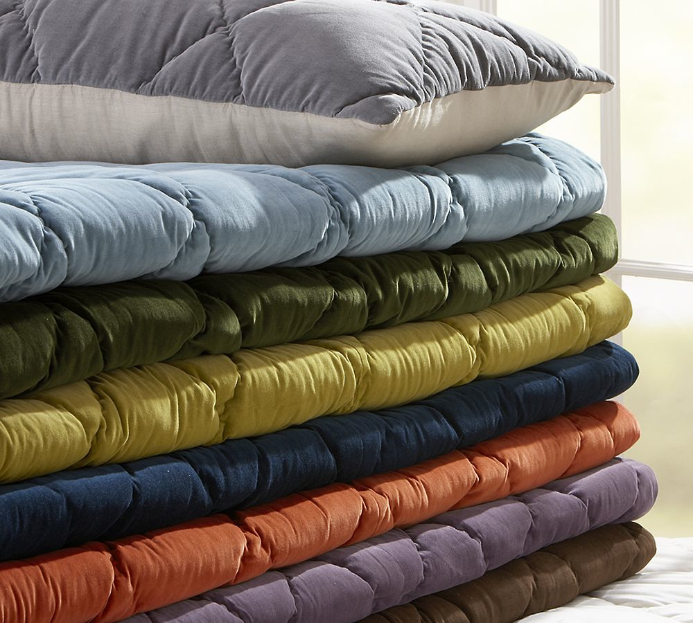 Steal of the Day Pottery Barn Velvet Linen Quilt and Sham POPSUGAR Home