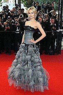 Model Natasha Poly Wears Black and Gray Roberto Cavalli Gown to 2009 Cannes Film Festival Model Natasha Poly Wears Black and Gray Roberto Cavalli Gown to 2009 Cannes Film Festival