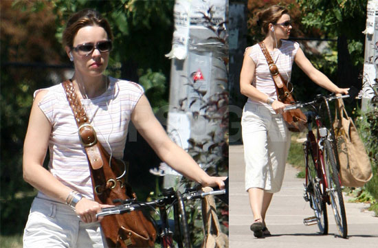 Rachel McAdams Takes Her Bike For A Walk Rachel McAdams Takes Her Bike For A Walk