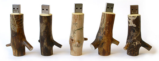 Wood Memory Sticks: Nature Meets Office Wood Memory Sticks: Nature Meets Office