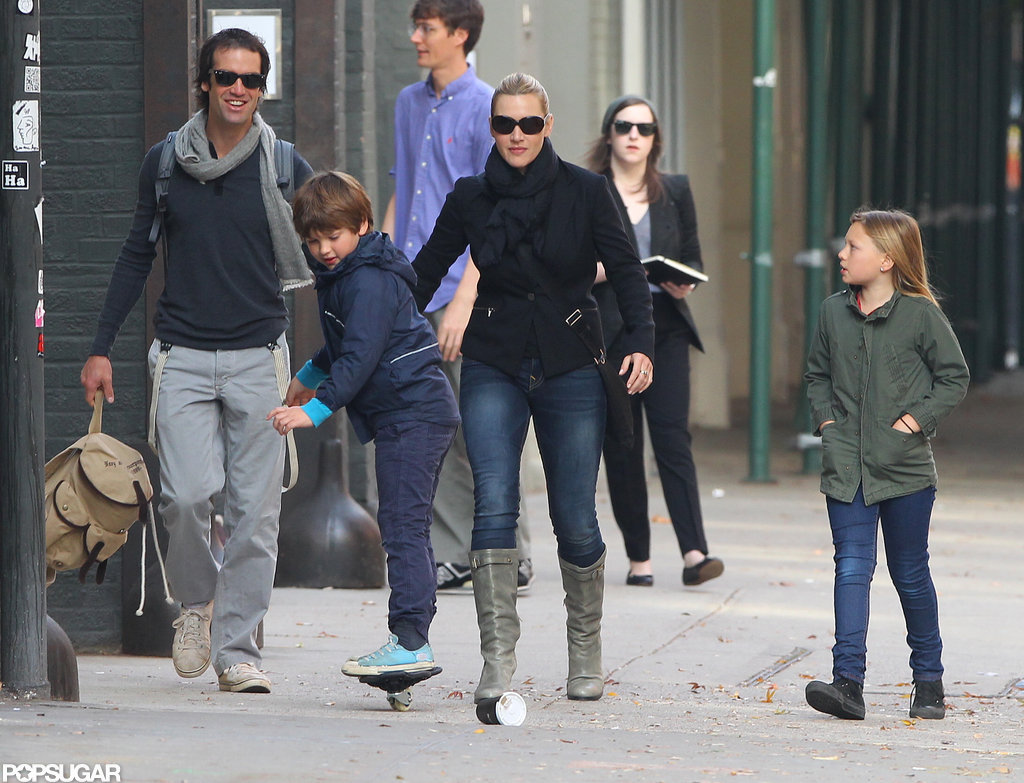 Kate Winslet and Ned Rocknroll walked around NYC with her kids Joe ...