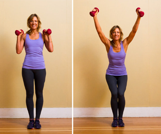 Narrow Squat With Overhead Press | 18 Moves to Terrifically Toned Inner ...