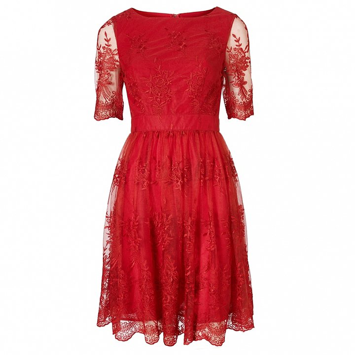 Oliver Bonas Red Lace Prom Dress (£70) | Sexy or Sophisticated, We've ...