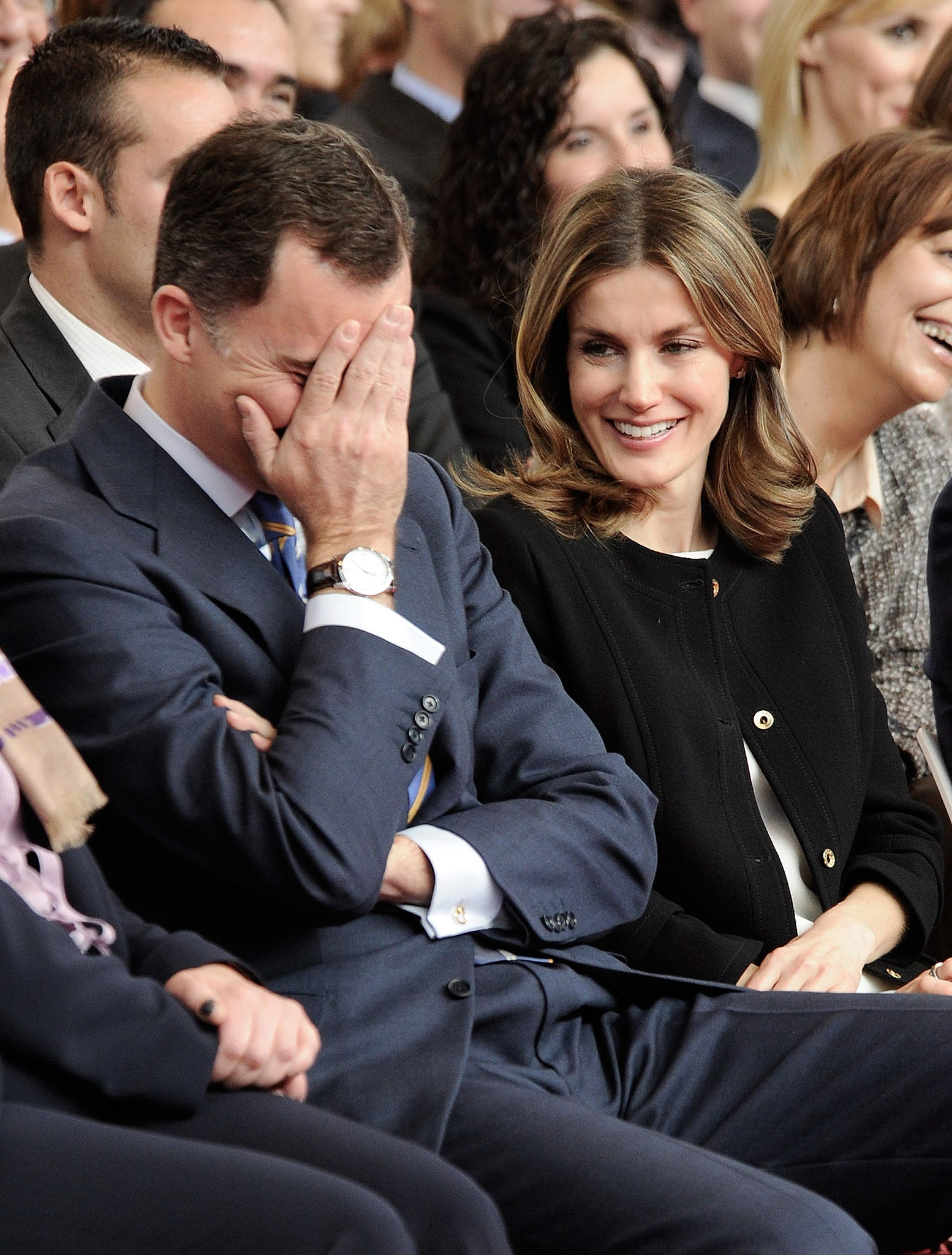 Felipe and Letizia shared a laugh in March 2012 during a special | 15 ...