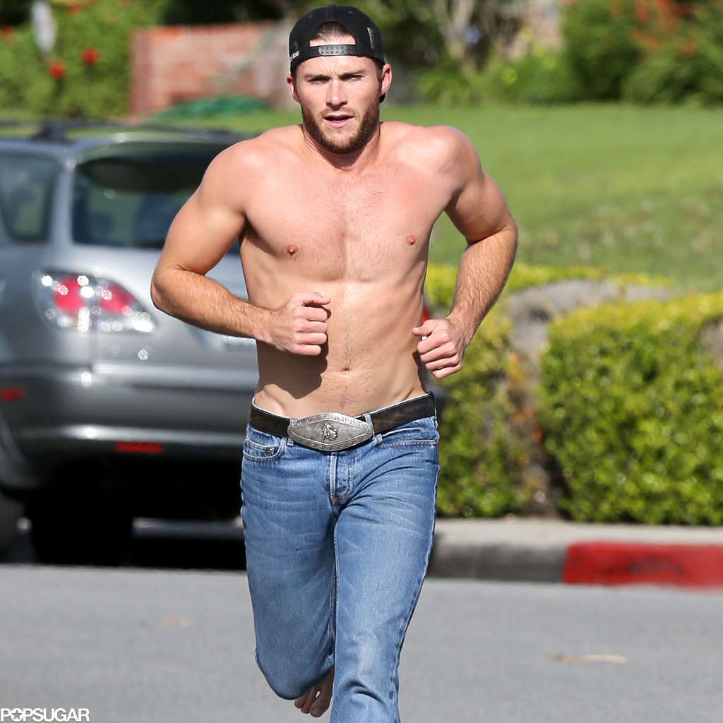 Scott Eastwood Running Shirtless in LA | POPSUGAR Celebrity