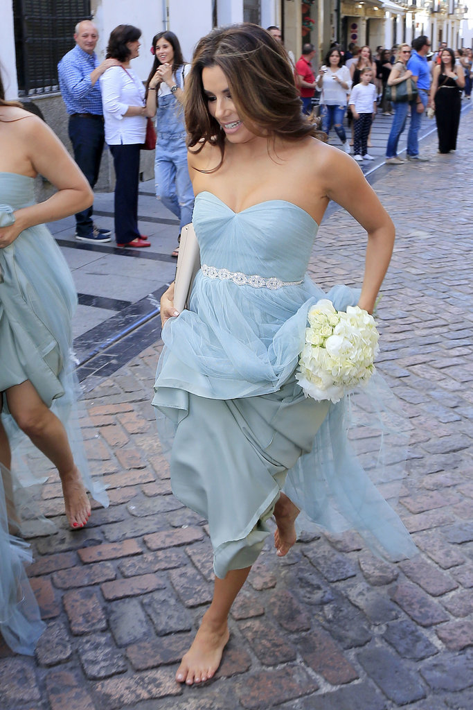Eva Longoria Barefoot at Spanish Wedding | POPSUGAR Latina