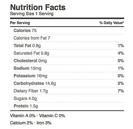 What are the nutrition facts for steel-cut oats?