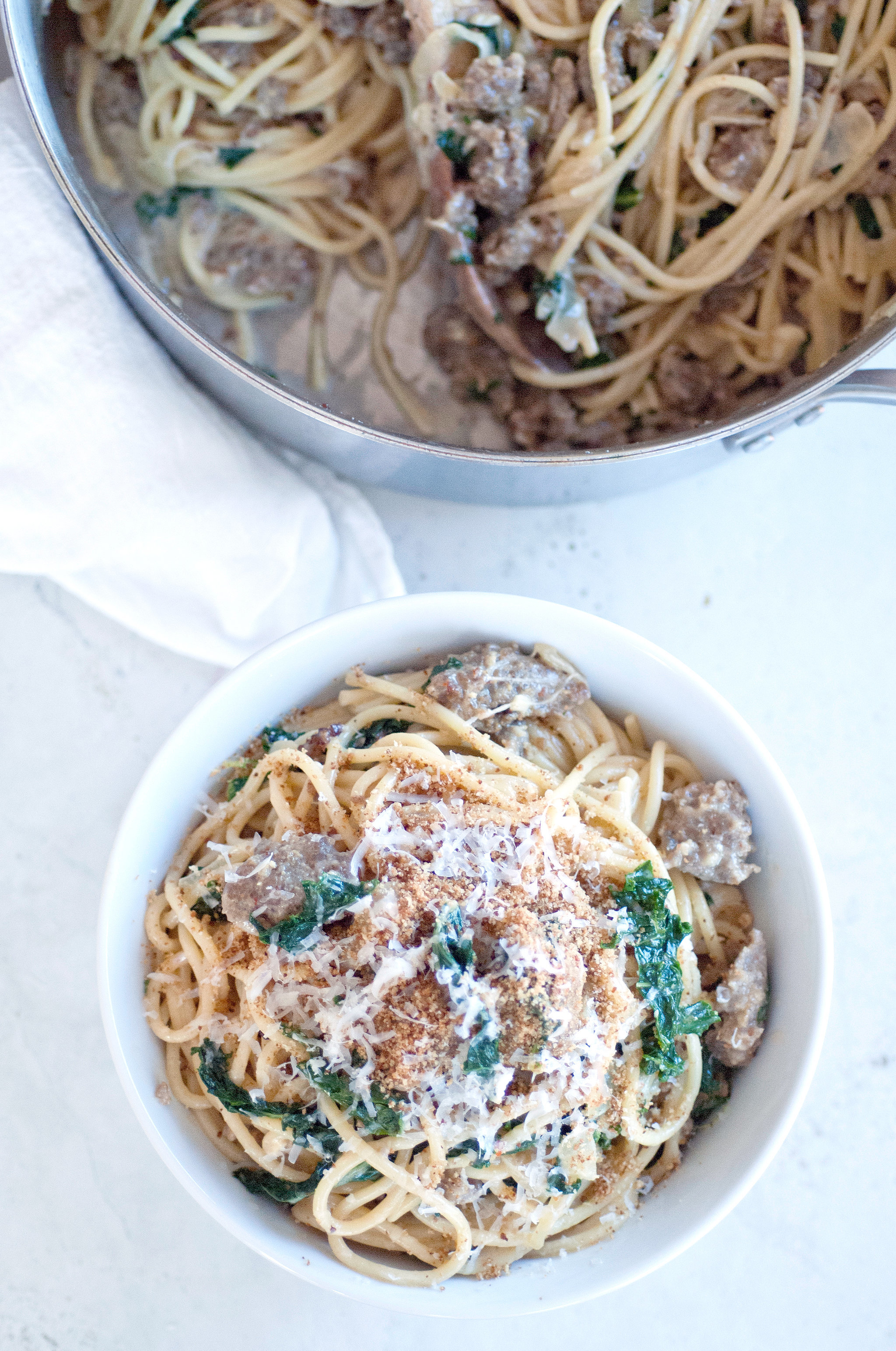 Kale and Italian Sausage Fettuccine | POPSUGAR Food