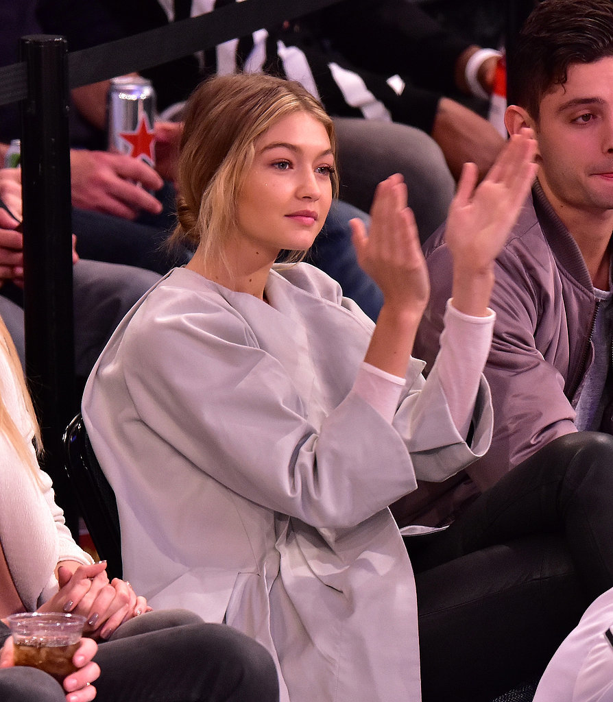 Gigi Hadid and Best Friend at New York Knicks Game | POPSUGAR Celebrity