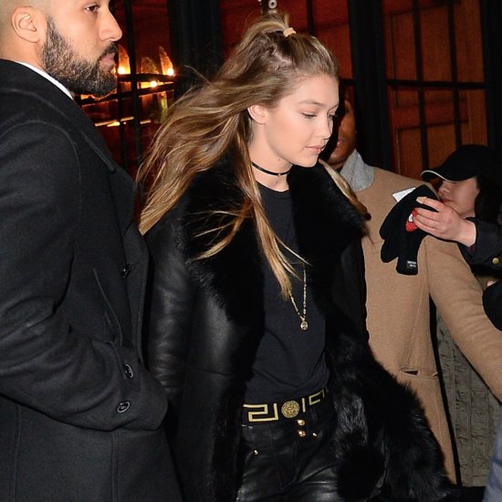 Gigi Hadid Wearing Leather Pants