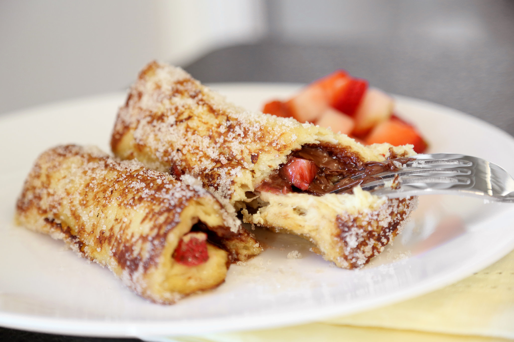 Strawberry Nutella French Toast Roll Ups Popsugar Food