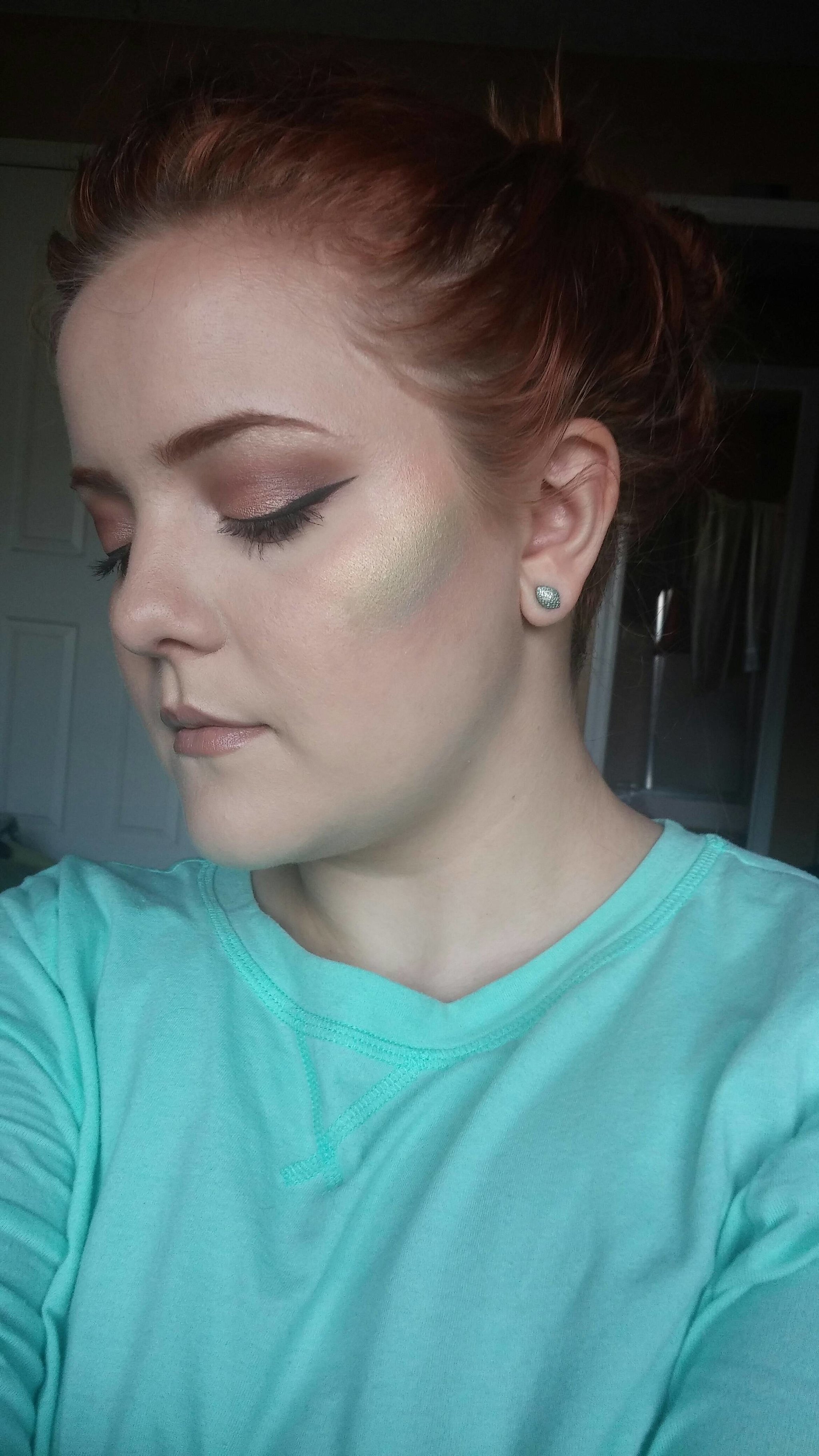 rainbow highlighter on face