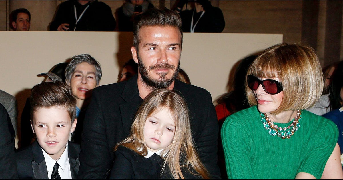 David Beckham and Kids at New York Fashion Week 2015 | POPSUGAR Celebrity