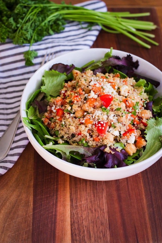 Quinoa Chickpea Salad Recipe POPSUGAR Fitness
