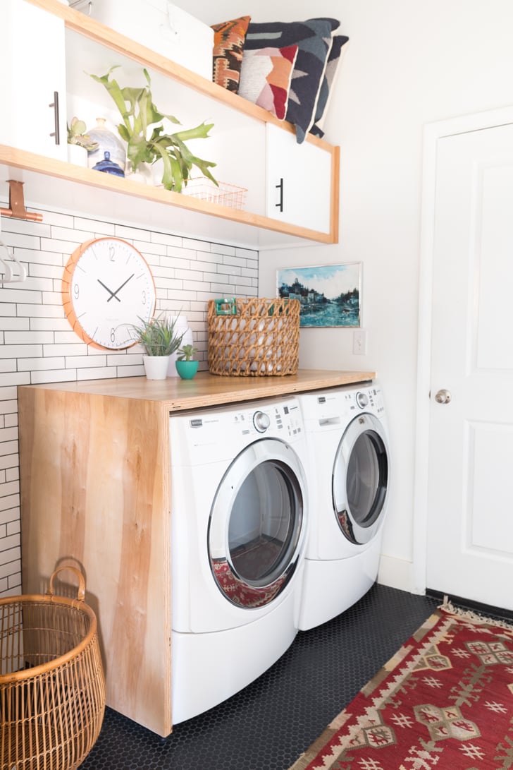 Plywood Waterfall Countertop | This DIY Laundry Room Makeover Is Filled ...