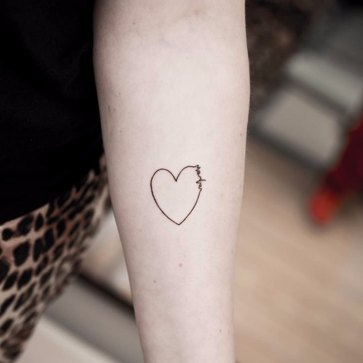 tattoo b with heart Heart Tattoo  Beauty Ideas UK POPSUGAR