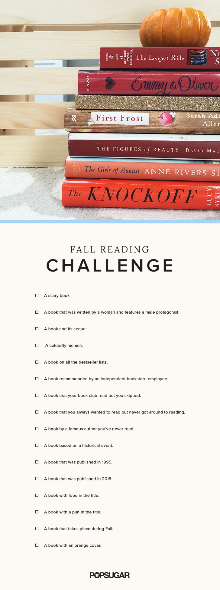 Fall Reading Challenge Popsugar Love And Sex