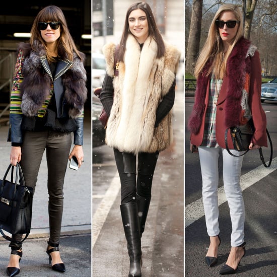 Fur Vest Styling Ideas Shopping POPSUGAR Fashion